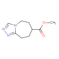 Chemical structure of methyl 5H,6H,7H,8H,9H-[1,2,4]triazolo[4,3-a]azepine-7-carboxylate - CSSB01991138206
