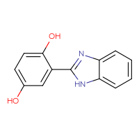Chemical structure of 2-(1H-1,3-benzodiazol-2-yl)benzene-1,4-diol - CSSB00009198126