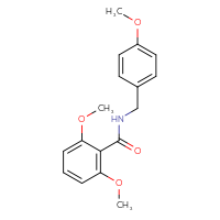 Chemical structure of 2,6-dimethoxy-N-[(4-methoxyphenyl)methyl]benzamide - CSSB00047687648
