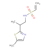 Chemical structure of N-[2-(5-methyl-1,3-thiazol-2-yl)propyl]ethene-1-sulfonamide - CSSB21332081074