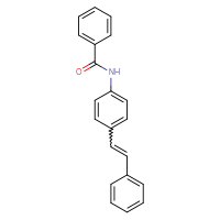 Chemical structure of N-[4-(2-phenylethenyl)phenyl]benzamide - CSSB06588108852