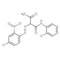 Chemical structure of 2-[(1E)-2-(4-chloro-2-nitrophenyl)diazen-1-yl]-N-(2-chlorophenyl)-3-oxobutanamide - CSSB00020678959