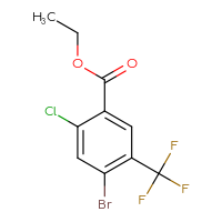 Chemical structure of ethyl 4-bromo-2-chloro-5-(trifluoromethyl)benzoate - CSSB06835378519