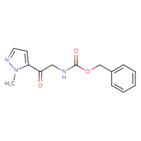 Chemical structure of benzyl N-[2-(1-methyl-1H-pyrazol-5-yl)-2-oxoethyl]carbamate - CSSB00018752631