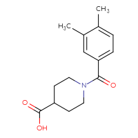 Chemical structure of 1-(3,4-dimethylbenzoyl)piperidine-4-carboxylic acid - CSSB00000492796