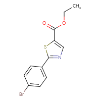 Chemical structure of ethyl 2-(4-bromophenyl)-1,3-thiazole-5-carboxylate - CSSB00020649142