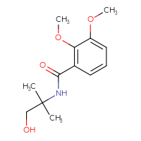 Chemical structure of N-(1-hydroxy-2-methylpropan-2-yl)-2,3-dimethoxybenzamide - CSSB00000445783