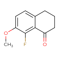 Chemical structure of 8-fluoro-7-methoxy-1,2,3,4-tetrahydronaphthalen-1-one - CSSB00000111049