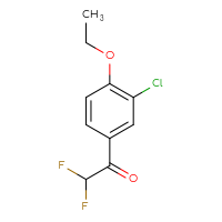 Chemical structure of 1-(3-chloro-4-ethoxyphenyl)-2,2-difluoroethan-1-one - CSSB20616999034