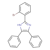 Chemical structure of 2-(2-bromophenyl)-4,5-diphenyl-1H-imidazole - CSSB03437691000