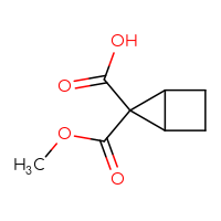 Chemical structure of 5-(methoxycarbonyl)bicyclo[2.1.0]pentane-5-carboxylic acid - CSSB06256046631