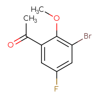 Chemical structure of 1-(3-bromo-5-fluoro-2-methoxyphenyl)ethan-1-one - CSSB00021282728