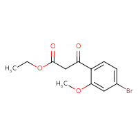 Chemical structure of ethyl 3-(4-bromo-2-methoxyphenyl)-3-oxopropanoate - CSSB02495349994