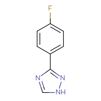 Chemical structure of 3-(4-fluorophenyl)-1H-1,2,4-triazole - CSSB00000144131