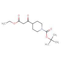 Chemical structure of tert-butyl 4-(3-ethoxy-3-oxopropanoyl)piperidine-1-carboxylate - CSSB00009828443