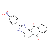 Chemical structure of 2-(4-nitrophenyl)-3H,6H,6aH,10aH,11H-anthra[1,2-d]imidazole-6,11-dione - CSSB00161153249