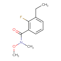 Chemical structure of 3-ethyl-2-fluoro-N-methoxy-N-methylbenzamide - CSSB07046143096