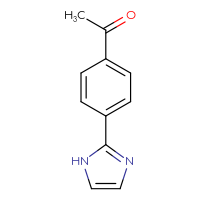 Chemical structure of 1-[4-(1H-imidazol-2-yl)phenyl]ethan-1-one - CSSB00000089401