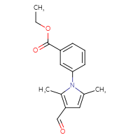 Chemical structure of ethyl 3-(3-formyl-2,5-dimethyl-1H-pyrrol-1-yl)benzoate - CSSB00015311966