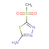 Chemical structure of 5-methanesulfonyl-1,3,4-thiadiazol-2-amine - CSSB00000117356