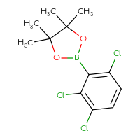 Chemical structure of 4,4,5,5-tetramethyl-2-(2,3,6-trichlorophenyl)-1,3,2-dioxaborolane - CSSB00102953192