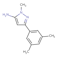 Chemical structure of 3-(3,5-dimethylphenyl)-1-methyl-1H-pyrazol-5-amine - CSSB00011267186
