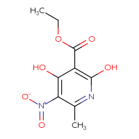 Chemical structure of ethyl 2,4-dihydroxy-6-methyl-5-nitropyridine-3-carboxylate - CSSB00020625578