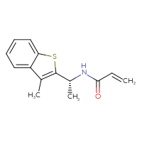 Chemical structure of N-[(1R)-1-(3-methyl-1-benzothiophen-2-yl)ethyl]prop-2-enamide - CSSB00160565127
