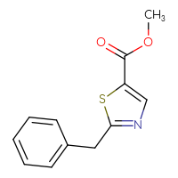 Chemical structure of methyl 2-benzyl-1,3-thiazole-5-carboxylate - CSSB00000702534