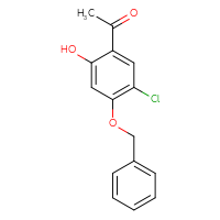 Chemical structure of 1-[4-(benzyloxy)-5-chloro-2-hydroxyphenyl]ethan-1-one - CSSB00010704858