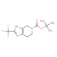Chemical structure of tert-butyl 2-(trifluoromethyl)-3H,4H,5H,6H,7H-imidazo[4,5-c]pyridine-5-carboxylate - CSSB00010739678