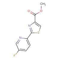 Chemical structure of methyl 2-(5-fluoropyridin-2-yl)-1,3-thiazole-4-carboxylate - CSSB00013009792