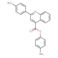 Chemical structure of 4-methylphenyl 2-(4-methylphenyl)quinoline-4-carboxylate - CSSB00102613702