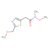 Chemical structure of N-methoxy-2-[2-(methoxymethyl)-1,3-thiazol-5-yl]-N-methylacetamide - CSSB21151593766