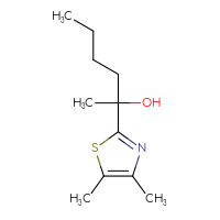 Chemical structure of 2-(4,5-dimethyl-1,3-thiazol-2-yl)hexan-2-ol - CSSB00023600777