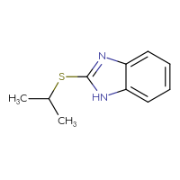 Chemical structure of 2-(propan-2-ylsulfanyl)-1H-1,3-benzodiazole - CSSB00000005779