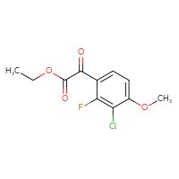 Chemical structure of ethyl 2-(3-chloro-2-fluoro-4-methoxyphenyl)-2-oxoacetate - CSSB00133832984
