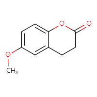 Chemical structure of 6-methoxy-3,4-dihydro-2H-1-benzopyran-2-one - CSSB00011068607