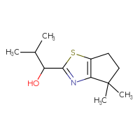 Chemical structure of 1-{4,4-dimethyl-4H,5H,6H-cyclopenta[d][1,3]thiazol-2-yl}-2-methylpropan-1-ol - CSSB14866058282