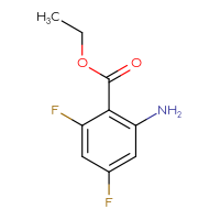 Chemical structure of ethyl 2-amino-4,6-difluorobenzoate - CSSB00011356549