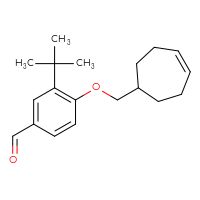 Chemical structure of 3-tert-butyl-4-[(cyclohept-4-en-1-yl)methoxy]benzaldehyde - CSSB21414478517