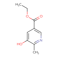 Chemical structure of ethyl 5-hydroxy-6-methylpyridine-3-carboxylate - CSSB00009850420