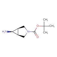 Chemical structure of tert-butyl (1R,5S,6S)-6-amino-3-azabicyclo[3.1.0]hexane-3-carboxylate - CSSB00138563603