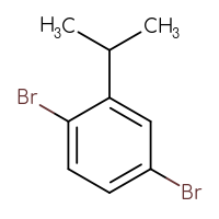 Chemical structure of 1,4-dibromo-2-(propan-2-yl)benzene - CSSB00010244560