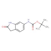 Chemical structure of tert-butyl N-(2-oxo-2,3-dihydro-1H-indol-6-yl)carbamate - CSSB00010760365