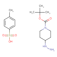 Chemical structure of 4-methylbenzene-1-sulfonic acid; tert-butyl 4-hydrazinylpiperidine-1-carboxylate - CSSB06256047430