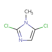 Chemical structure of 2,5-dichloro-1-methyl-1H-imidazole - CSSB00010751859