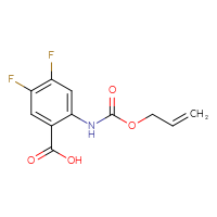 Chemical structure of 4,5-difluoro-2-{[(prop-2-en-1-yloxy)carbonyl]amino}benzoic acid - CSSB00003510479