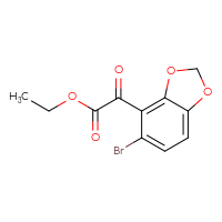 Chemical structure of ethyl 2-(5-bromo-2H-1,3-benzodioxol-4-yl)-2-oxoacetate - CSSB00133935881