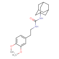 Chemical structure of 1-(adamantan-1-yl)-3-[2-(3,4-dimethoxyphenyl)ethyl]urea - CSSB00046169866